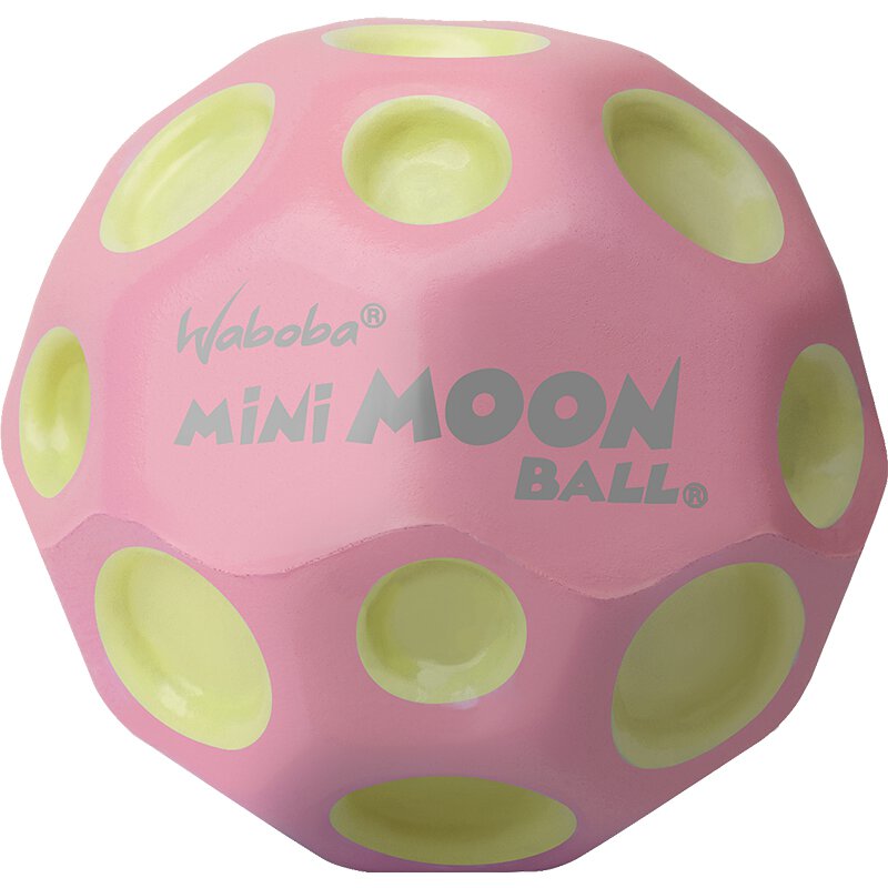 Waboba 3250608  Moon BALL MINI – am Höchsten Springender Gummiball –-/bilder/big/waboba-moon-mini-ball-extreme-bouncing-springball-sprungball-pink-gelb.jpg