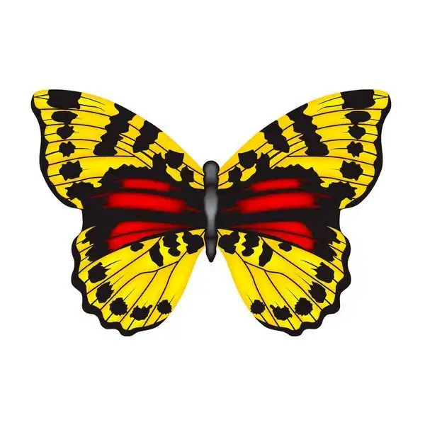 X-Kites Mini Mylar Kites Schmetterling - X-Kites Mini Mylar Kites - Einleiner-Drachen/Kinderdrachen (1-Leiner) 10 cm x 10 cm gelb