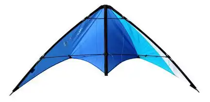 11111Elliot Drops Elliot Drops Zweileiner-Lenkdrachen/Stabdrachen (2-Leiner) rtf 160 cm x 75 cm Cfk-Vollstab 4 mm blau/hellblau/weiß