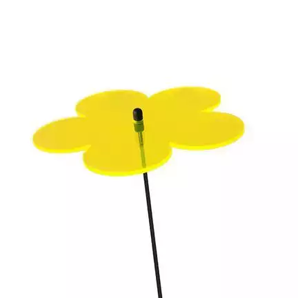 11111Elliot Lichtzauber - Sonnenfänger Blume midi 6 cm inkl. 25 cm Stab gelb