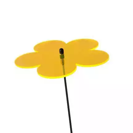 11111Elliot Lichtzauber - Sonnenfänger Blume mini 4 cm inkl. 20 cm Stab orange