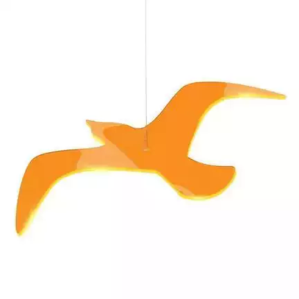 Elliot Lichtzauber - Sonnenfänger 1019222  Vogel Wing 18 cm gebogen orange inkl. Aufhängevorrichtung