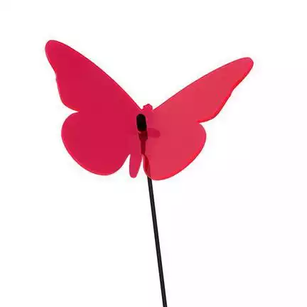 11111Elliot Lichtzauber - Sonnenfänger Schmetterling mittel 16 cm gebogen rot