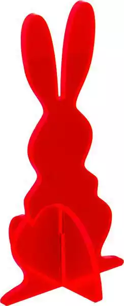 11111Elliot Lichtzauber - Sonnenfänger 1019913  3D-Hase klein 12 cm stehend rot