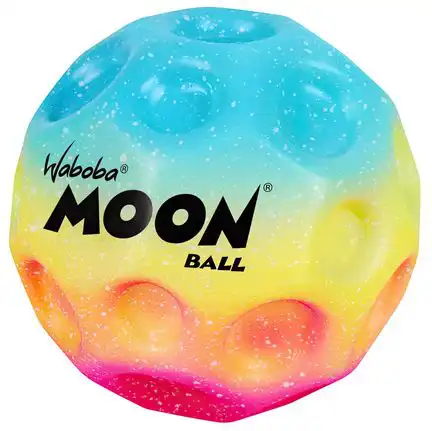 11111Waboba Rainbow Moon Ball am Höchsten Springender Gummiball – Patentiertes Original-Design – Ballkrater Erzeugen beim Aufprall EIN knallendes Geräusch – Leicht Greifbar – Flummies für Kinder - 63mm