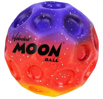Waboba Sunset Moon Ball am Höchsten Springender Gummiball – Patentiertes Original-Design – Ballkrater Erzeugen beim Aufprall EIN knallendes Geräusch – Leicht Greifbar – Flummies für Kinder. - 65mm